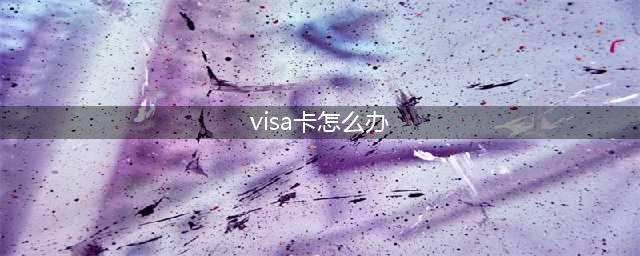 visa卡怎么办理(visa卡怎么办)