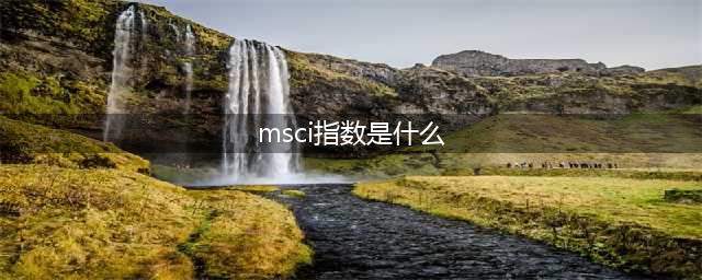 msci指数是什么，msci指数的作用是什么？(msci指数是什么)