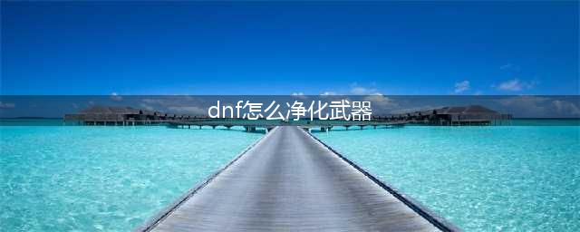 《DNF》怎么净化装备 净化装备方法分享(dnf怎么净化武器)