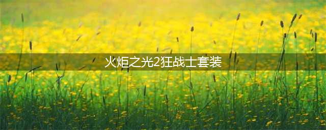 《火炬之光2》狂战士怎么出装 狂战士前期装备选择指南(火炬之光2狂战士套装)