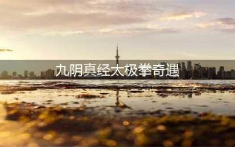 九阴真经奇遇奖励 九阴真经全奇遇汇总(九阴真经太极拳奇遇)