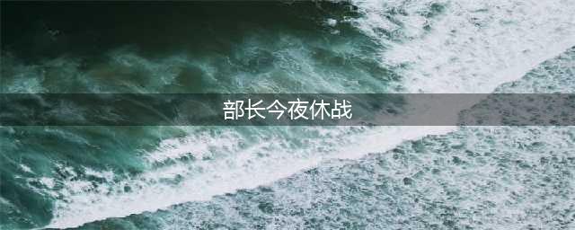 《老公，今夜休战》(部长今夜休战)