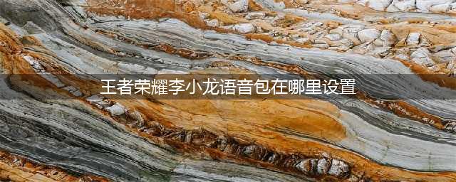 《王者荣耀》李小龙粤语语音包怎么设置 李小龙粤语语音包设置方法分享(王者荣耀李小龙语音包在哪里设置)