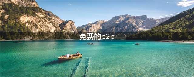 一百个免费b2b网站推广网站大全(免费的b2b)