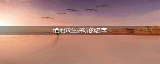 《绝地求生》好听的昵称有哪些 昵称大全(绝地求生好听的名字)
