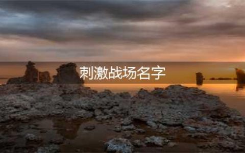 《绝地求生刺激战场》酷炫霸气的名字大全 有什么好听名字(刺激战场名字)