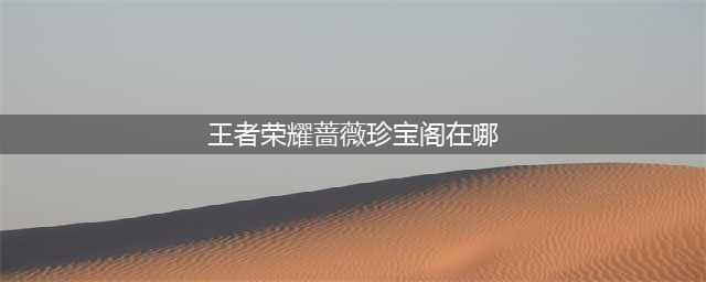 《王者荣耀》蔷薇珍宝阁在哪