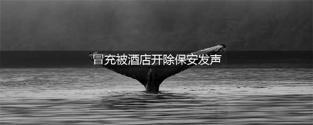 网红辛巴保安冲突事件“大反转”，冒充被酒店开除保安发声道歉(冒充被酒店开除保安发声)