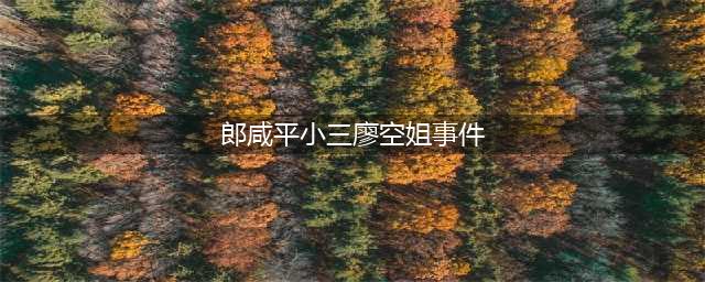 郎咸平是如何“白嫖”小三空姐三年，又让其背负900万债务(郎咸平小三廖空姐事件)