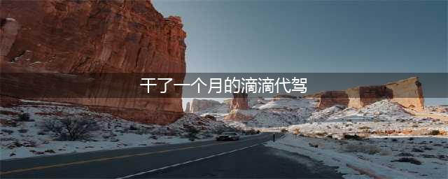 自己跑代驾一个月的体验(干了一个月的滴滴代驾)