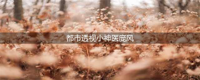 《都市透视小神医》(都市透视小神医庞风)