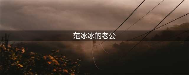42岁范冰冰隐婚！男方条件一般，颜值普通，离过婚还带一个儿子！(范冰冰的老公)