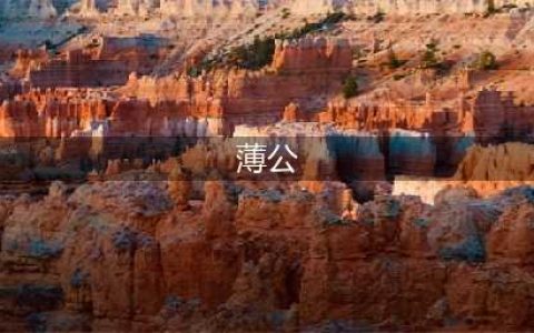 姓氏文化：薄姓(薄公)