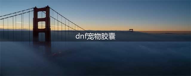 《dnf》宠物胶囊怎么获得