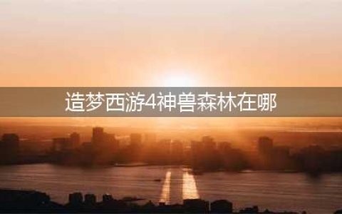 造梦西游4宠物在哪抓 造梦西游4抓宠物方法技巧(造梦西游4神兽森林在哪)