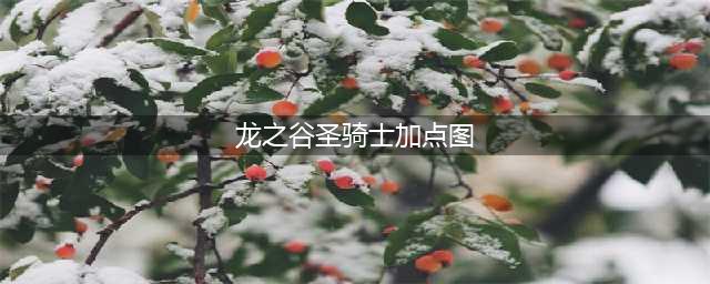 龙之谷手游圣骑士刷图怎么加点 圣骑士加点推荐(龙之谷圣骑士加点图)