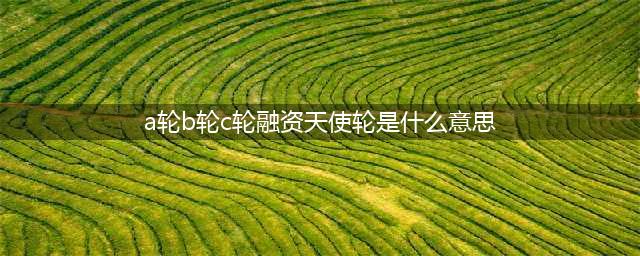 天使轮、A、B、C轮、IPO融资分别是什么意思？(a轮b轮c轮融资天使轮是什么意思)