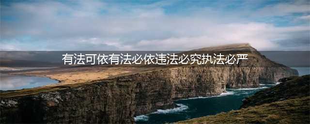有法可依，有法必依，执法必严，违法必究(有法可依有法必依违法必究执法必严)