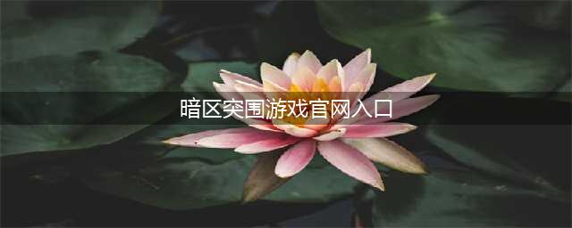 暗区突围官网怎么进入 暗区突围官网入口网址