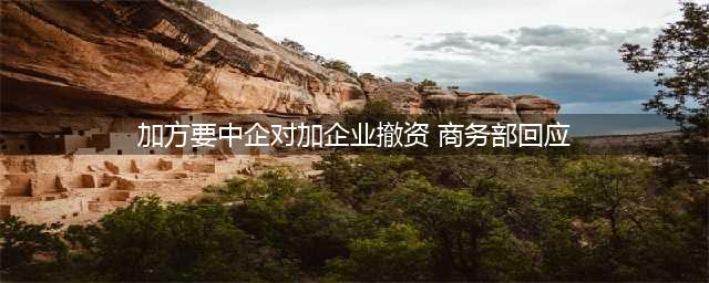 加方要中企对加企业撤资 商务部回应(加方要中企对加企业撤资 商务部回应)