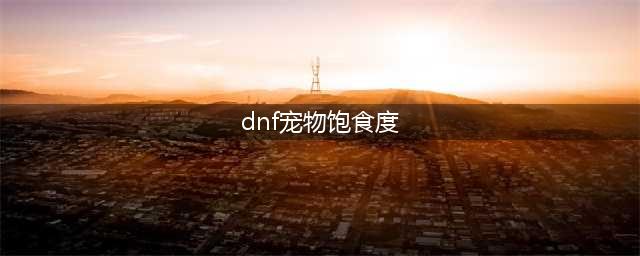 dnf宠物饱食度为0会怎样 dnf宠物饱食度0有效果吗