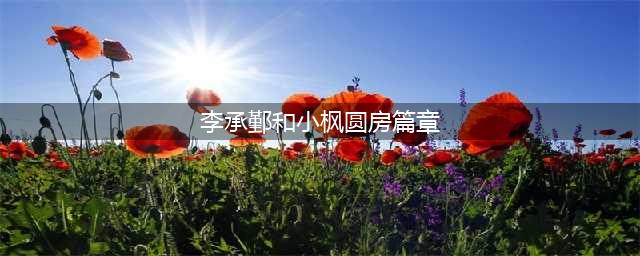 《东宫》番外20：李承鄞甜言蜜语齐上阵，小枫招架不住终圆房(李承鄞和小枫圆房篇章)