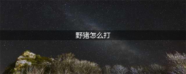 《塞尔达传说》野猪打法技巧攻略 怎么打野猪(野猪怎么打)