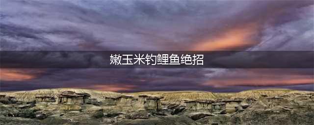 钓鱼技巧，玉米粒钓鲤鱼的5大实用绝招！(嫩玉米钓鲤鱼绝招)
