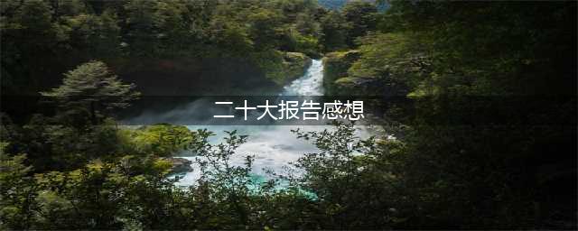 学习党的二十大报告心得体会(二十大报告感想)