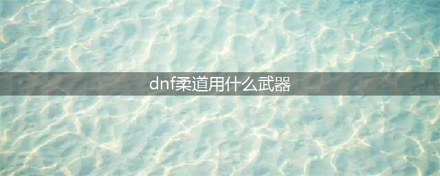 《DNF》女柔道武器怎么选 100级女柔道最强毕业武器选择推荐(dnf柔道用什么武器)
