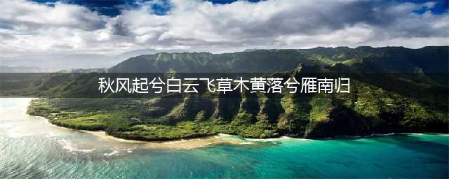 秋风起兮白云飞，草木黄落兮雁南归 | 秋风辞(秋风起兮白云飞草木黄落兮雁南归)