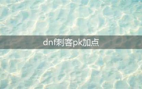 《DNF》刺客怎么加点 刺客加点分享(dnf刺客pk加点)