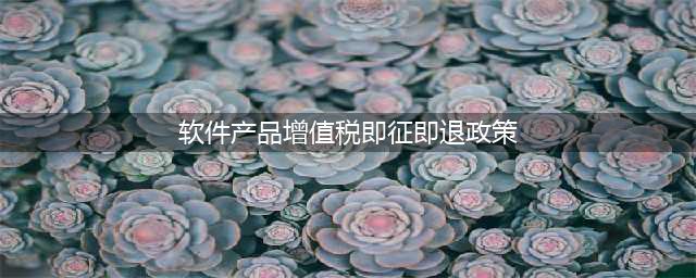 3%以上即征即退！软件产品增值税政策详解！(软件产品增值税即征即退政策)