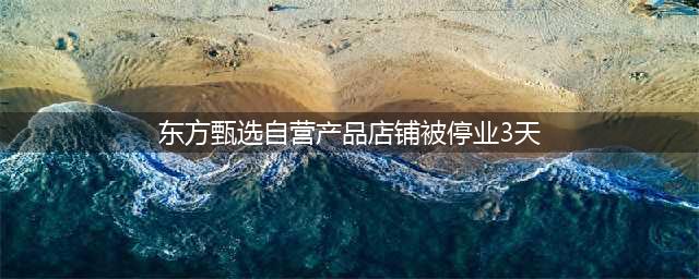 东方甄选自营产品店铺被停业三天：App大促三天 首日成交破千万(东方甄选自营产品店铺被停业3天)