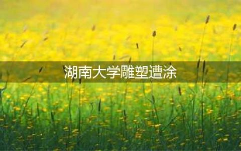 湖南大学雕塑遭涂 眉眼俱红惨不忍睹!(湖南大学雕塑遭涂)