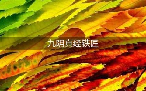 九阴真经铁匠 如何制作最强武器