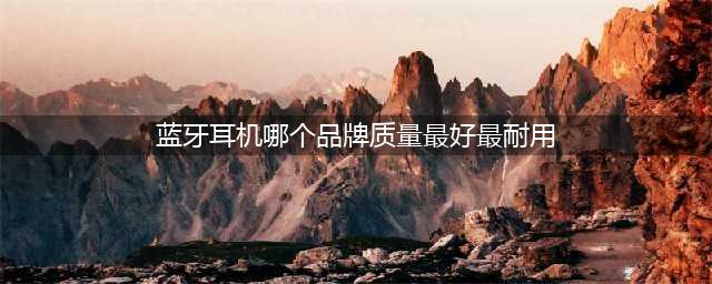 蓝牙耳机哪个品牌质量最好最耐用？蓝牙耳机排行榜10强推荐(蓝牙耳机哪个品牌质量最好最耐用)