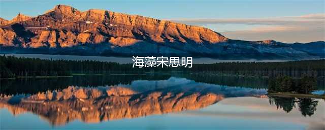 揭秘宋思明与海藻的爱情悲剧激情、亲密与承诺的挣扎【正文】(海藻宋思明)