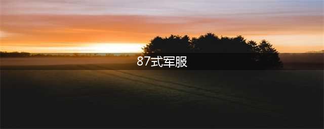 第二套军衔服装，最有开放意识的军服--87式军服(87式军服)
