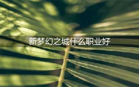 《新梦幻之城》特色职业优劣分析评测(新梦幻之城什么职业好)