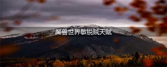 《魔兽世界》9.0敏锐天赋怎么选 9.0敏锐贼天赋选择指南(魔兽世界敏锐贼天赋)