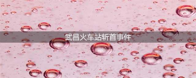武昌砍头事件心理学还原：规则的破坏与人伦的失守(武昌火车站斩首事件)