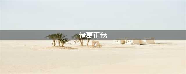 《四大名捕》之诸葛正我
