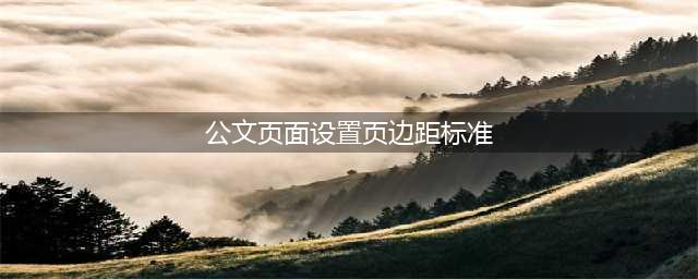 机关公文格式设置规范方法(公文页面设置页边距标准)