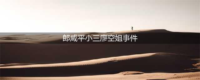 人生如戏，郎咸平与小三的官司事件始末(郎咸平小三廖空姐事件)