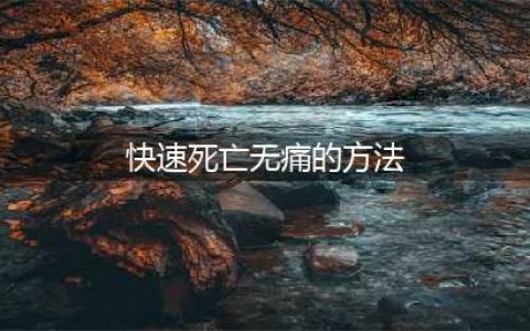 “30秒无痛离世”技术在瑞士问世？加拿大免费给穷人安乐死？(快速死亡无痛的方法)
