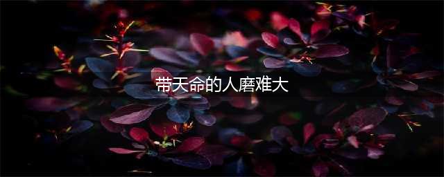 带天命的人磨难大！带天命的八字分析(带天命的人磨难大)