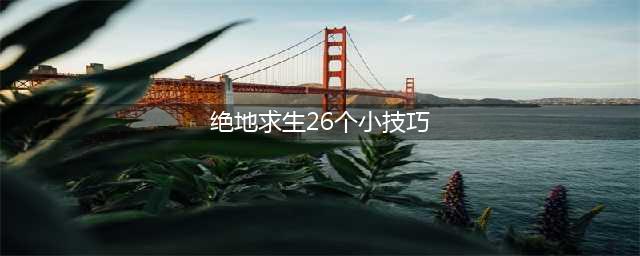 《绝地求生》26个小技巧汇总 最新版本吃鸡攻略(绝地求生26个小技巧)