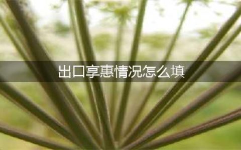 关于“出口享惠情况”如何填报？(出口享惠情况怎么填)