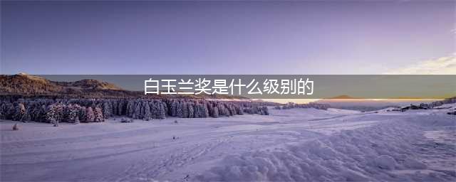 白玉兰奖2023年颁奖时间是什么时候？是什么级别的奖？和飞天奖哪个厉害？(白玉兰奖是什么级别的)